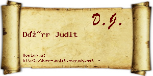 Dürr Judit névjegykártya
